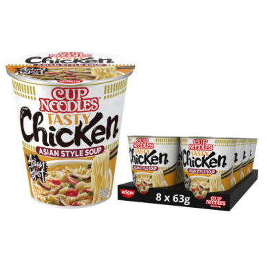 Nissin Cup Noodle Tasty Chicken 8x63g