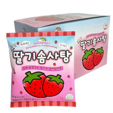 KR Sugarolly Cotton Candy Strawberry 60x10g
