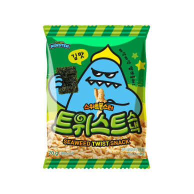 KR SweetMonster Seaweed Twist Snack 24x70g