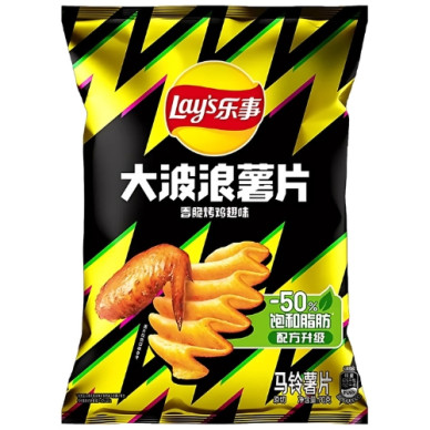 CN Lays Potato Chips Wave Chicken Wings Fl 22x70g