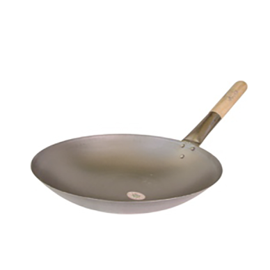 Iron Wok Flat Single Handle 12" 1pc