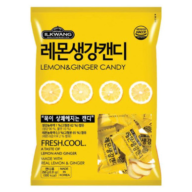 KR ILKWANG Lemon Ginger Candy 10x250g