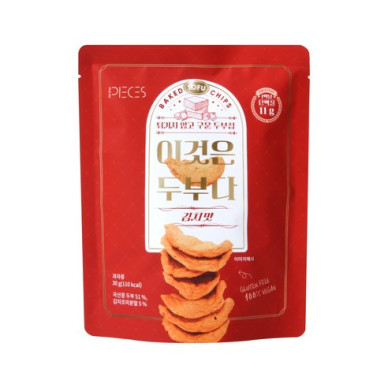 KR PIECES Baked Tofu Chips Kimchi Fl 50x30g