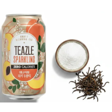 KR TEAZLE Sparkling Drink Peach Fl 24x340ml CAN