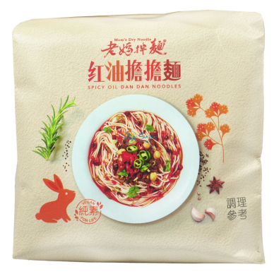 TW Moms Dry Noodle Chili Oil Dan Dan Fl 12x3x135g
