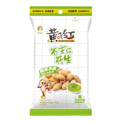 CN Huang Fei Hong Mustard Peanuts 30x110g