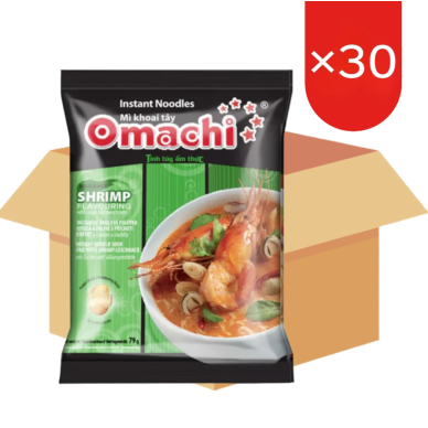 Omachi Inst Potato Noodle HotSour Shrimp Fl 30x79g