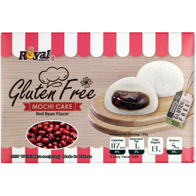 TW Mochi Cake Red Bean Gluten Free 24x210g