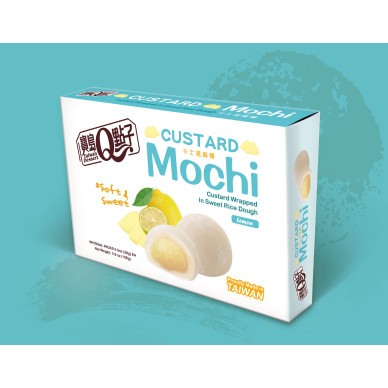 TW Q Custard Mochi Lemon Flavor 24x168g box