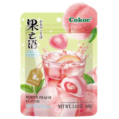 CN Cokoc Filled Gummies White Peach Flavor 50x60g