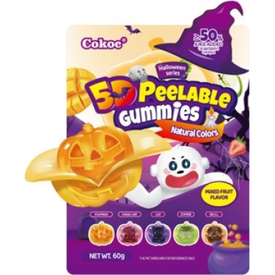 CN Cokoc Peelable Gummies Mixed Fruit Xmas 50x60g