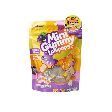 CN Cokoc Mini Gummy Lollipop Grape+Mango 50x60g