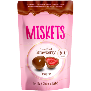 TR Miskets MilkChocolate Coated Strawberry 12x80g