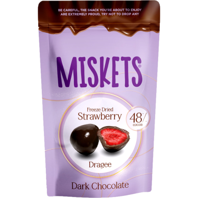 TR Miskets DarkChocolate Coated Strawberry 12x80g