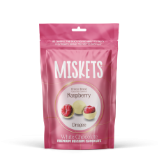 TR Miskets White Chocolate Coated Raspberry 12x80g