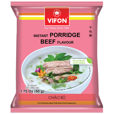 VIFON Inst Rice Porridge Beef Flavour 3x50x50g