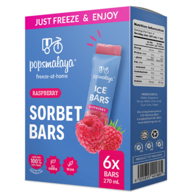 MY Popsmalaya Sorbet Bar-Raspberry 12x270ml