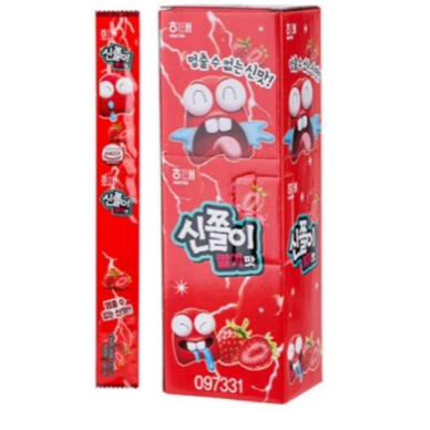 KR Haitai Long Sour Jelly Candy Strawberry6x20x24g